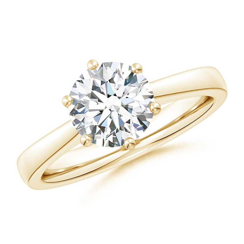 6-Prong Solitaire Round Cut Moissanite Ring
