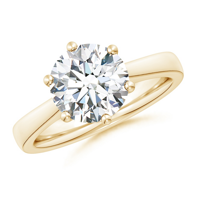 6-Prong Solitaire Round Cut Moissanite Ring
