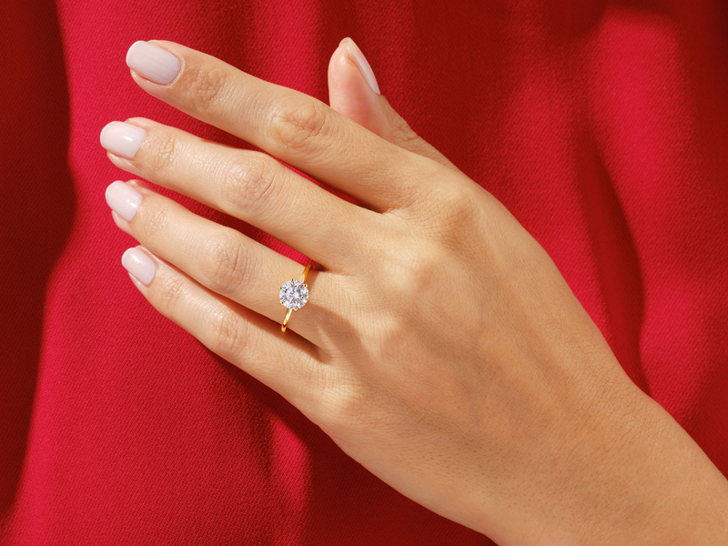 6-Prong Solitaire Round Cut Moissanite Ring