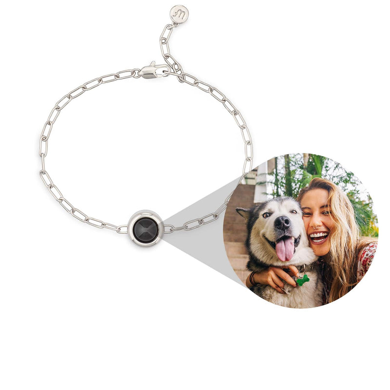 Personalized Paper Clip Chain Photo Bracelet
