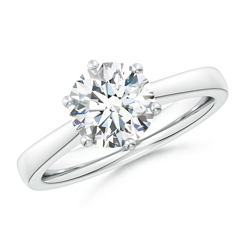6-Prong Solitaire Round Cut Moissanite Ring