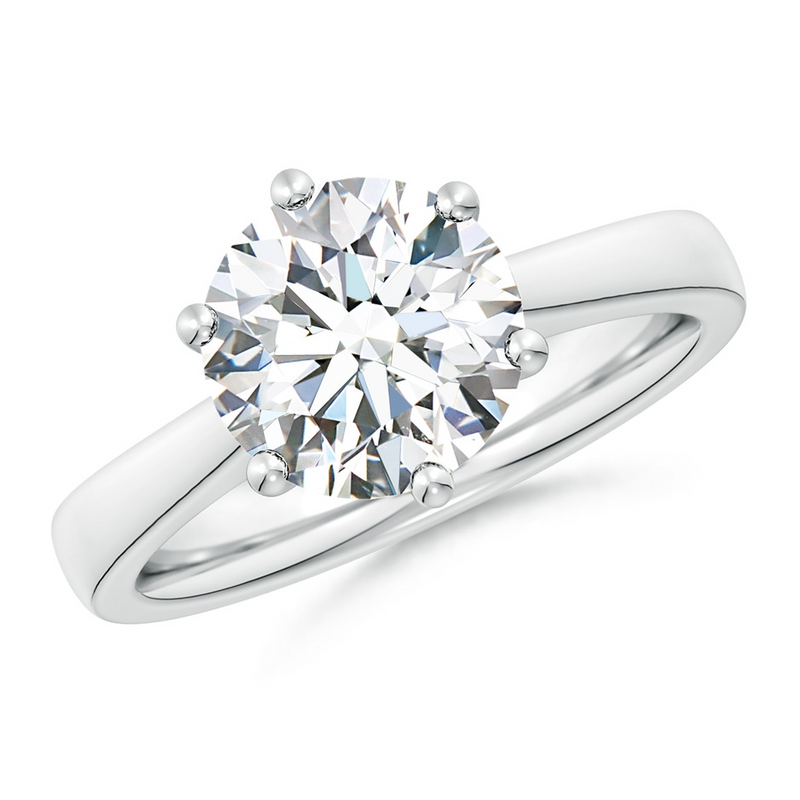6-Prong Solitaire Round Cut Moissanite Ring