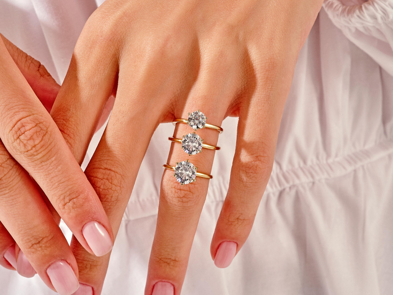 6-Prong Solitaire Round Cut Moissanite Ring