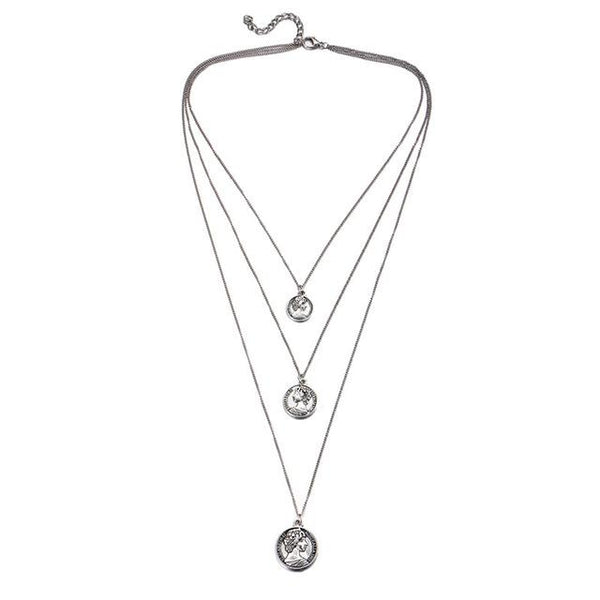 Vintage Carved Coin Necklace
